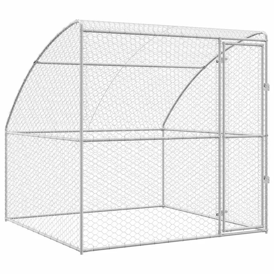 Kennel pour Chiens Argenté 2 x 2 x 2 m Acier galvanisé - 2