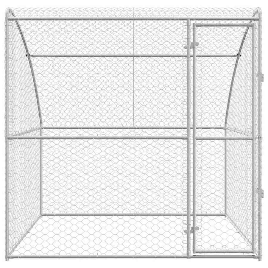 Kennel pour Chiens Argenté 2 x 2 x 2 m Acier galvanisé - 4