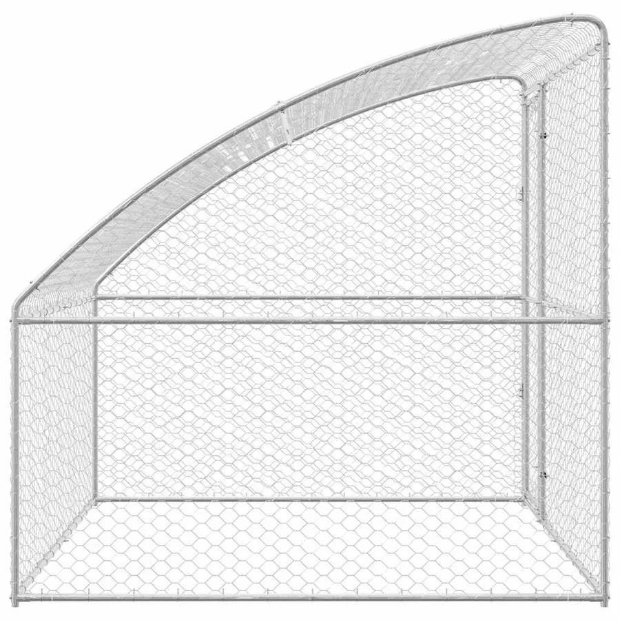 Kennel pour Chiens Argenté 2 x 2 x 2 m Acier galvanisé - 5