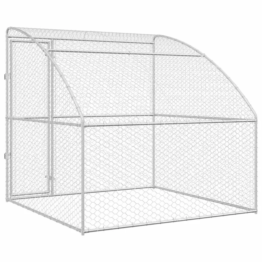 Kennel pour Chiens Argenté 2 x 2 x 2 m Acier galvanisé - 6