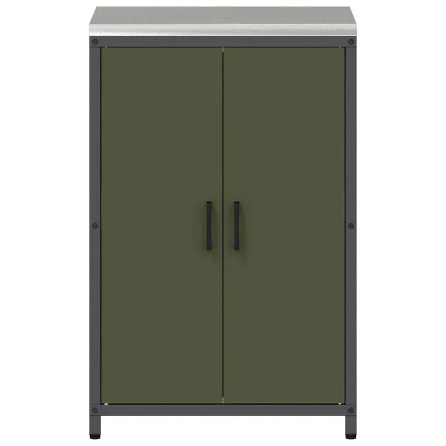 Rangement de cuisine HATTEM Vert olive 60 x 50 x 92 cm Acier - 7
