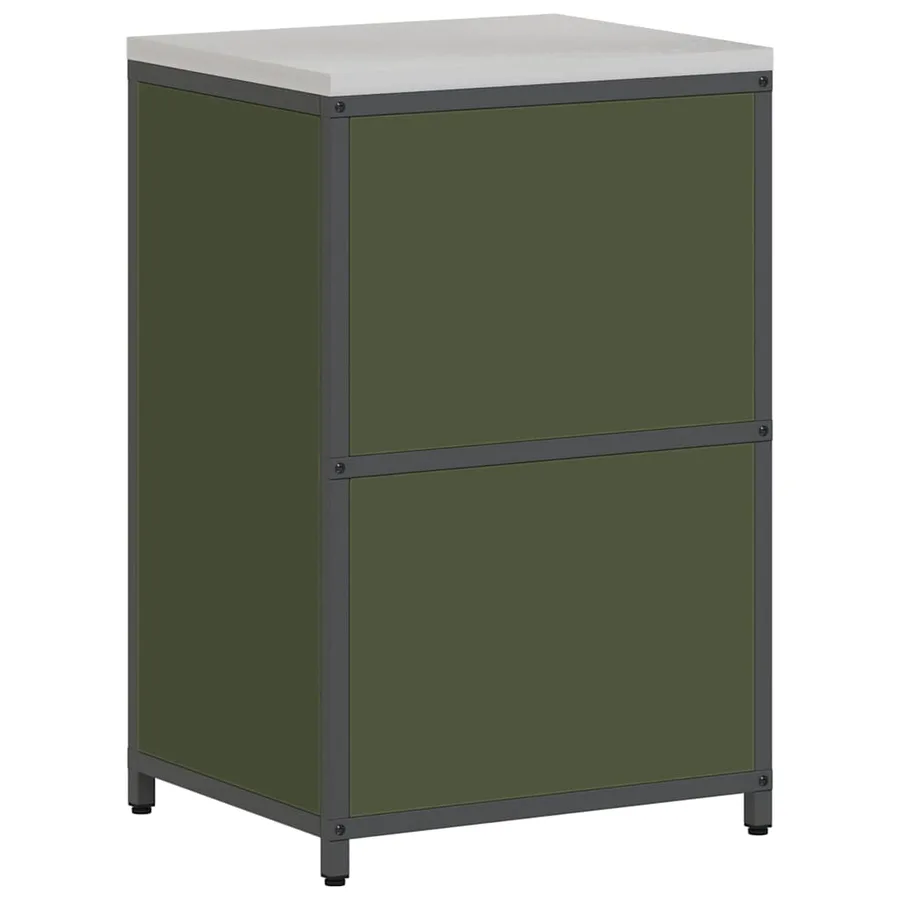 Rangement de cuisine HATTEM Vert olive 60 x 50 x 92 cm Acier - 9