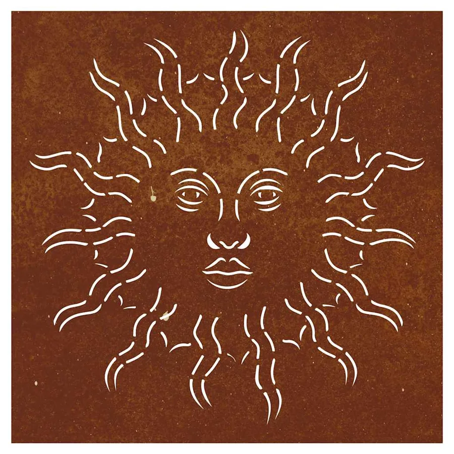 Décoration murale jardin 55x55 cm acier corten design du soleil - 4