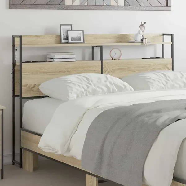 Tête de lit de rangement Chêne sonoma Bois d'ingénierie