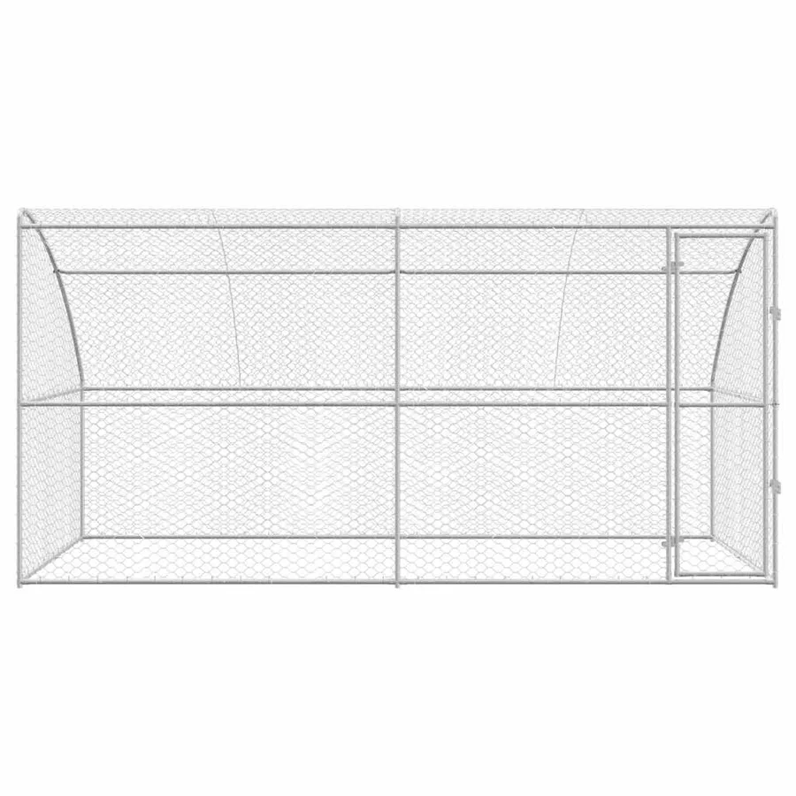 Kennel pour Chiens 2 pcs Argenté 4 x 2 x 2 m Acier galvanisé - 4