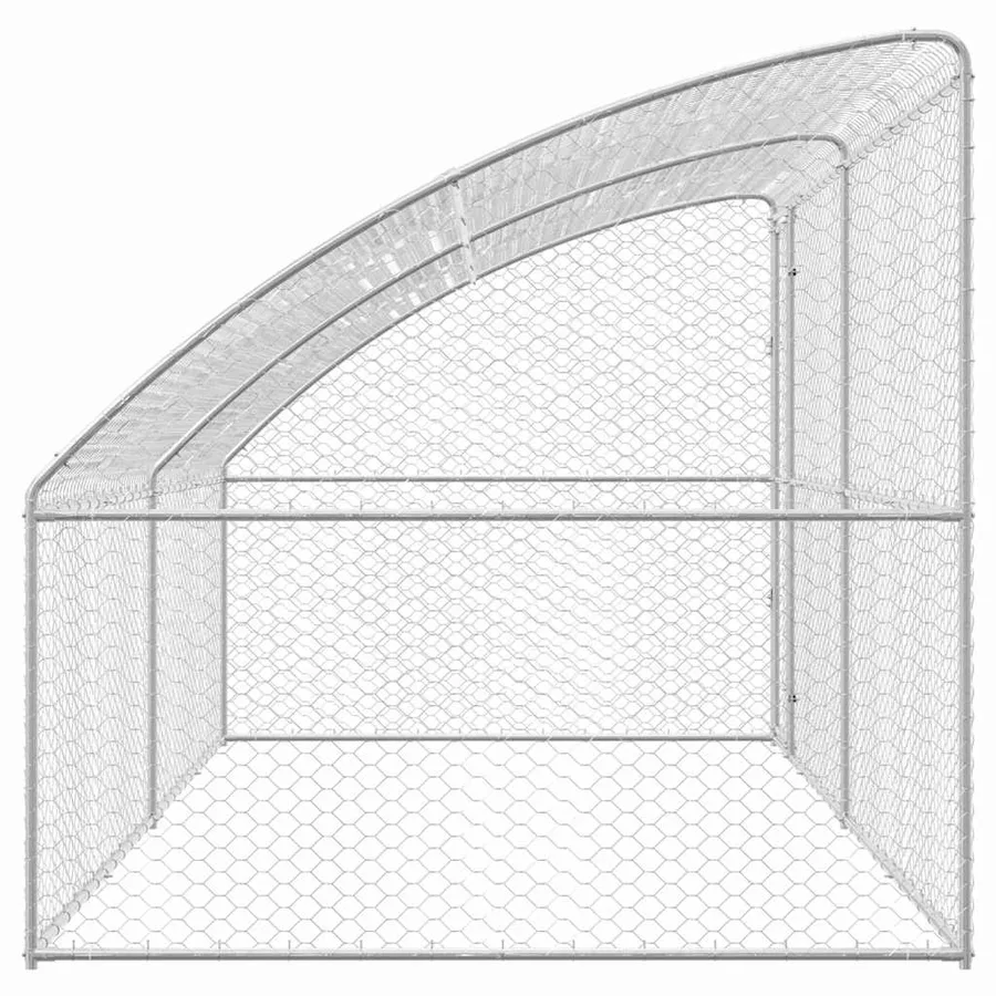 Kennel pour Chiens 2 pcs Argenté 4 x 2 x 2 m Acier galvanisé - 5