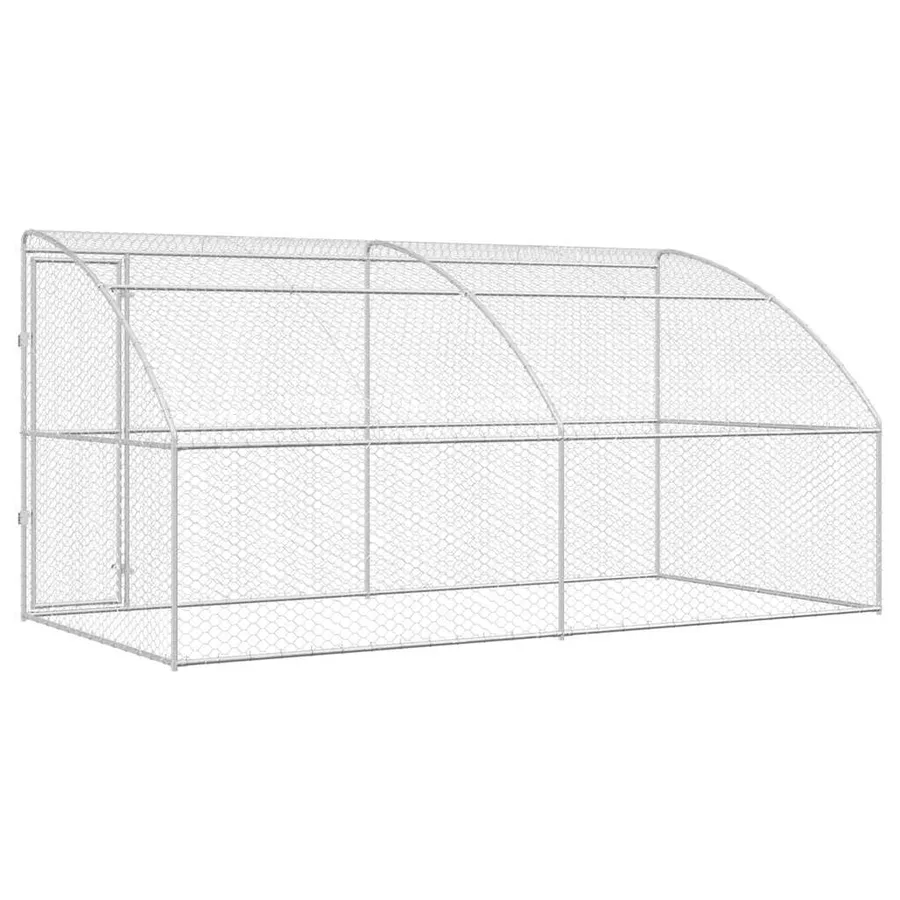 Kennel pour Chiens 2 pcs Argenté 4 x 2 x 2 m Acier galvanisé - 6