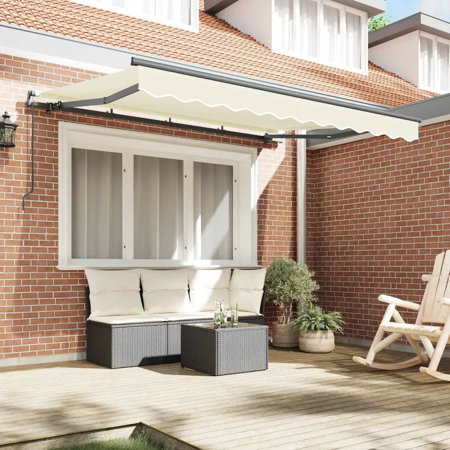 Auvent Rétractable Crème 250 x 200 cm tissu - 3