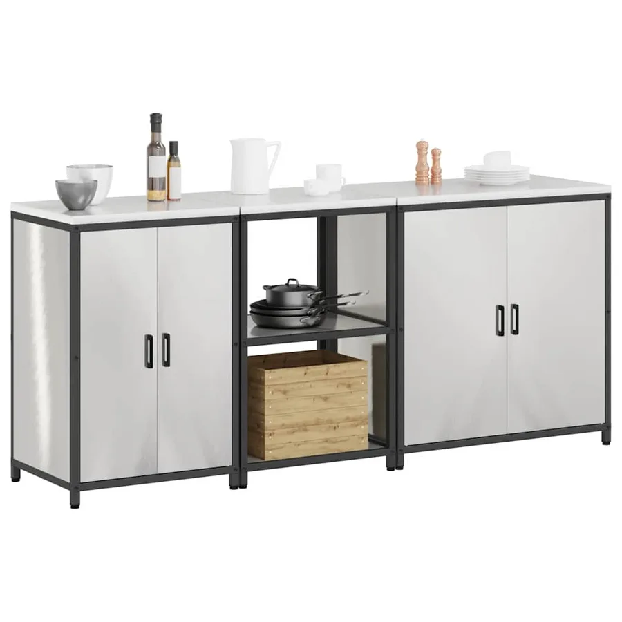Ensemble de rangement cuisine HATTEM 3 pcs Argenté - 3