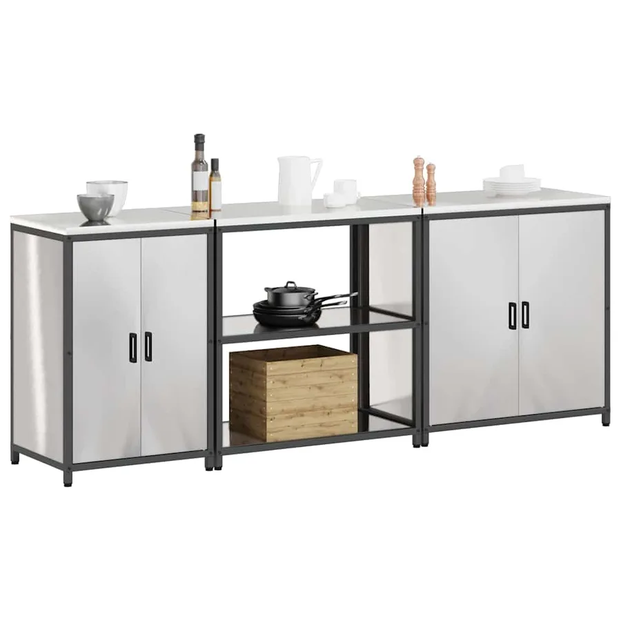 Ensemble de rangement cuisine HATTEM 3 pcs Argenté - 3