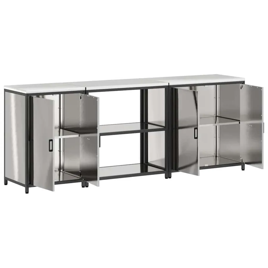 Ensemble de rangement cuisine HATTEM 3 pcs Argenté - 9