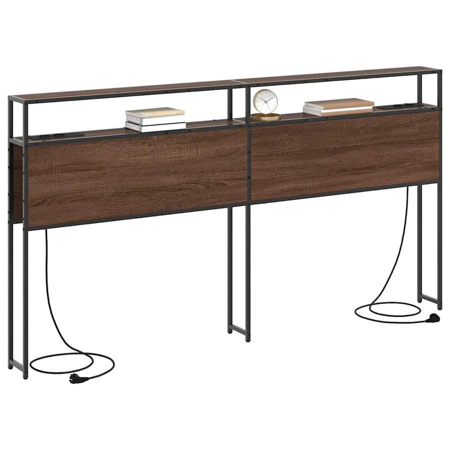 Tête de lit de rangement Chêne marron Bois d'ingénierie - 3