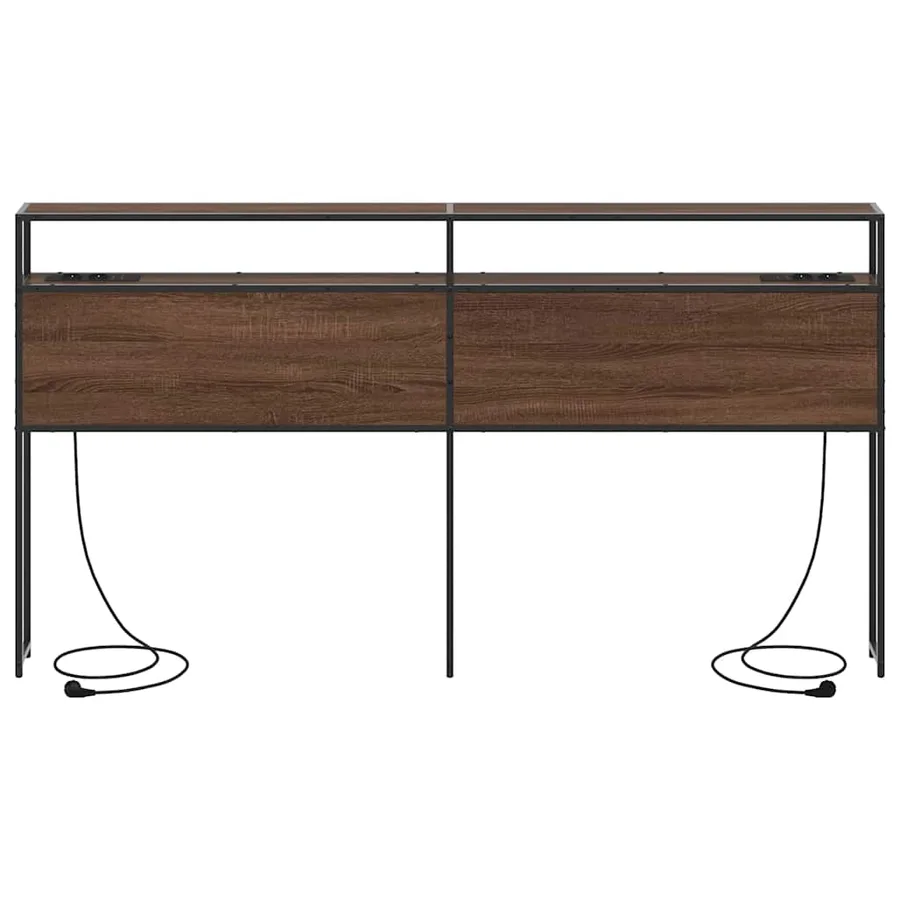 Tête de lit de rangement Chêne marron Bois d'ingénierie - 5