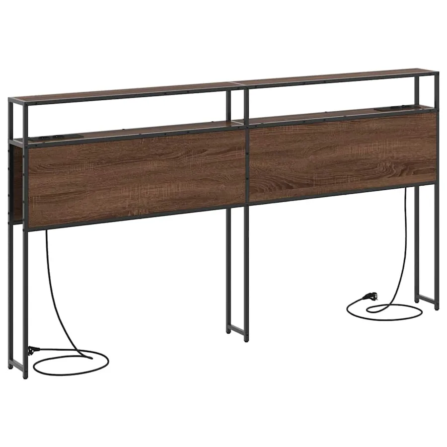 Tête de lit de rangement Chêne marron Bois d'ingénierie - 7