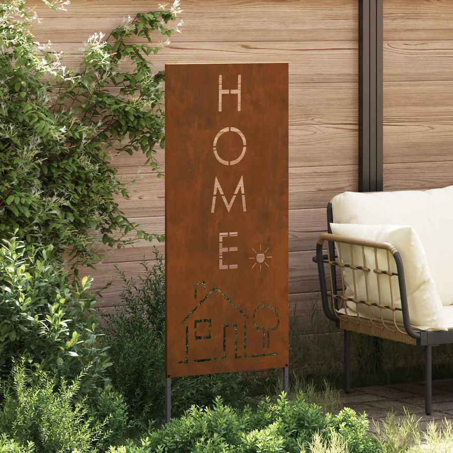 Écran de confidentialité de jardin Fretwork Rouillé 50 x 140 cm - 3