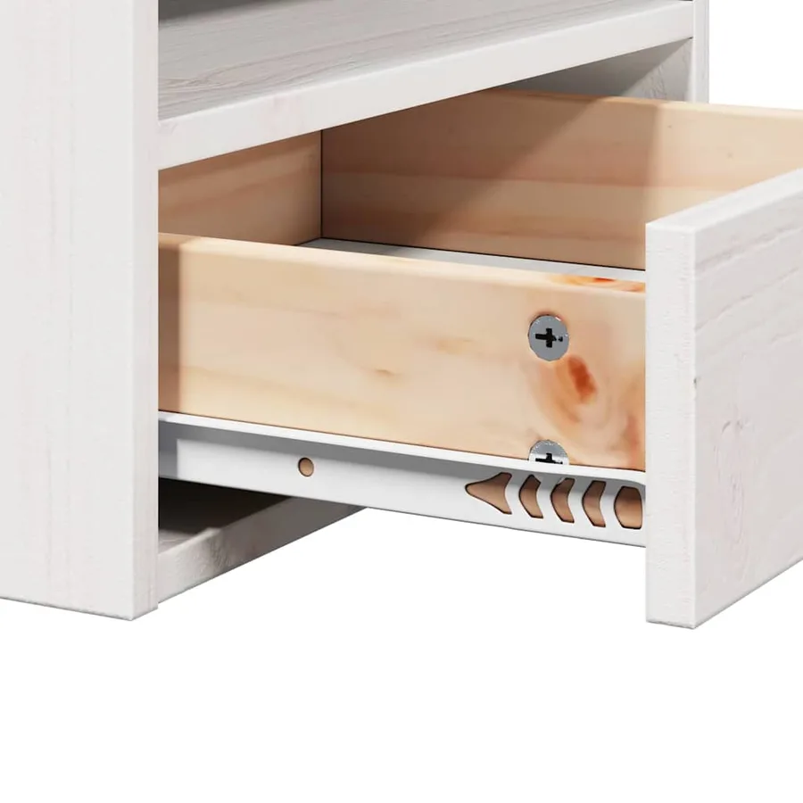 Table de chevet avec tiroir 2 pcs Blanc 38 x 36 x 29,5 cm - 11
