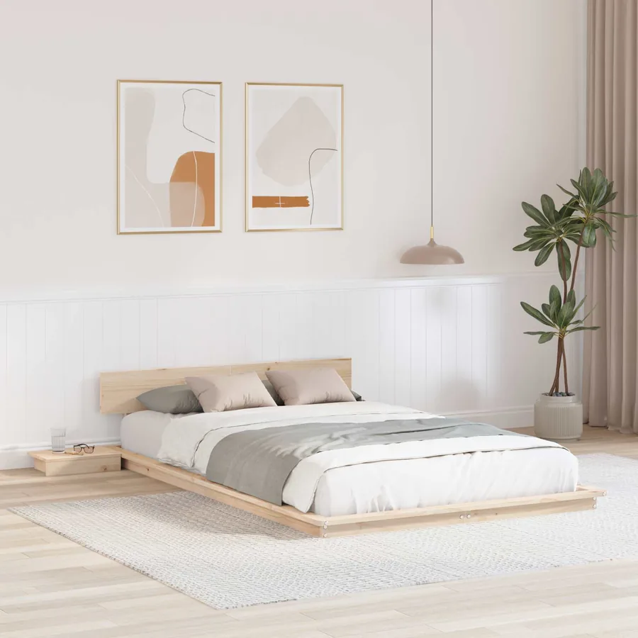 Cadre de lit Marron 120 x 200 cm bois