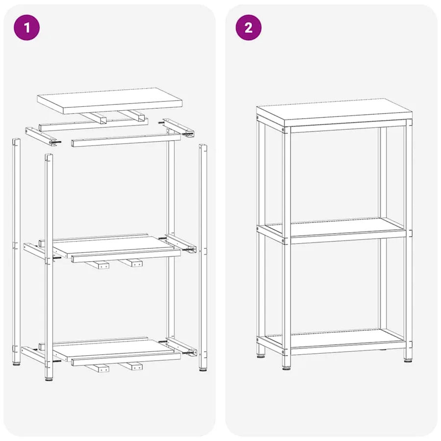 Rangement de cuisine HATTEM Vert olive 30 x 50 x 92 cm Acier - 8