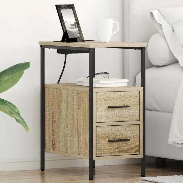 Cabinet de chevet 2 pcs Chêne Sonoma 30 x 48 x 61 cm