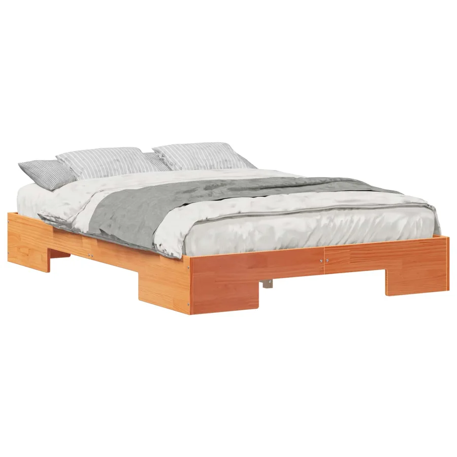 Cadre de lit Marron 135 x 190 cm - 2