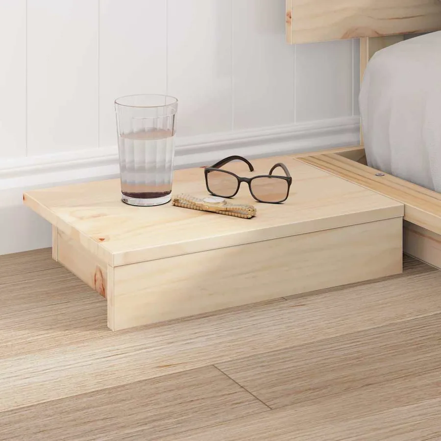 Cadre de lit Marron 140 x 200 cm bois - 3