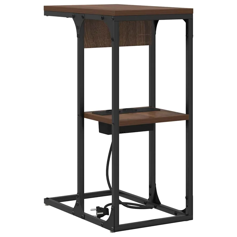 Cabinet de chevet Chêne brun 41,5 x 26 x 60,5 cm - 2