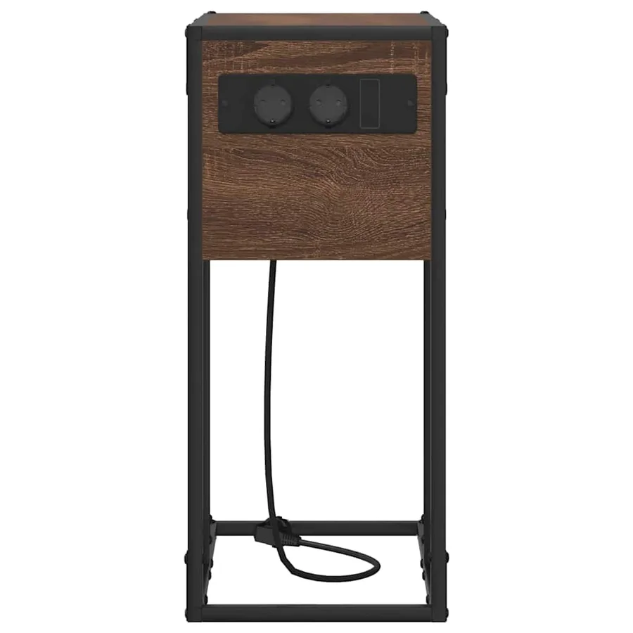Cabinet de chevet Chêne brun 41,5 x 26 x 60,5 cm - 6