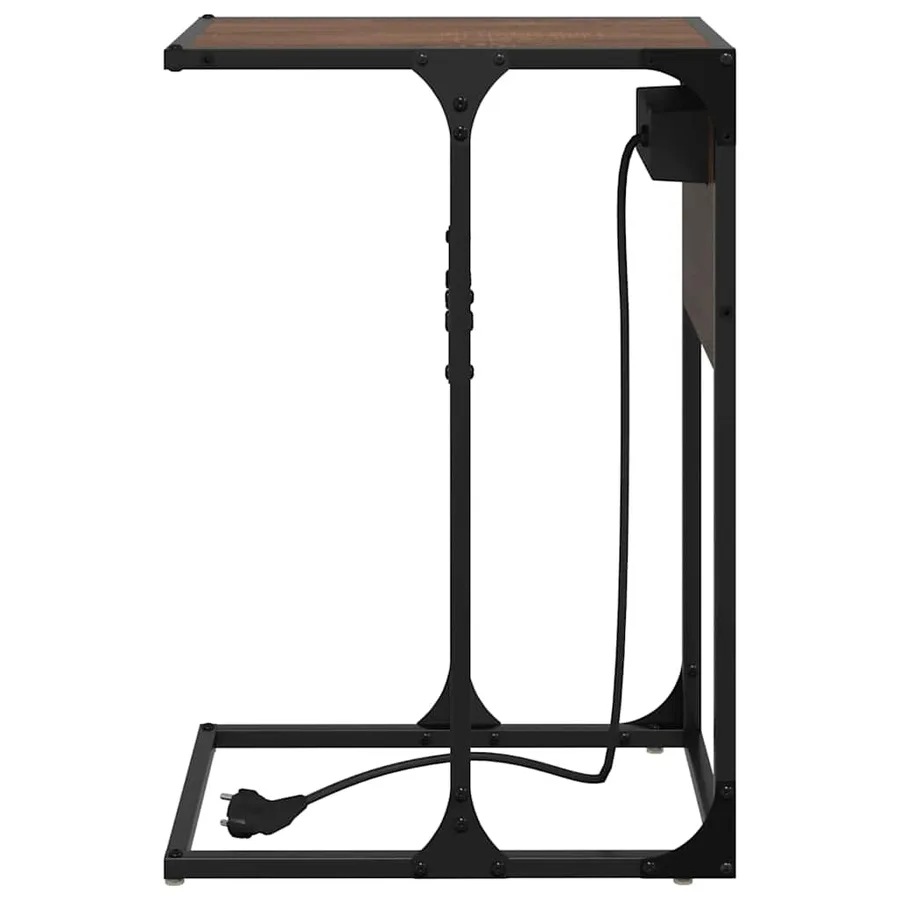 Cabinet de chevet Chêne brun 41,5 x 26 x 60,5 cm - 7