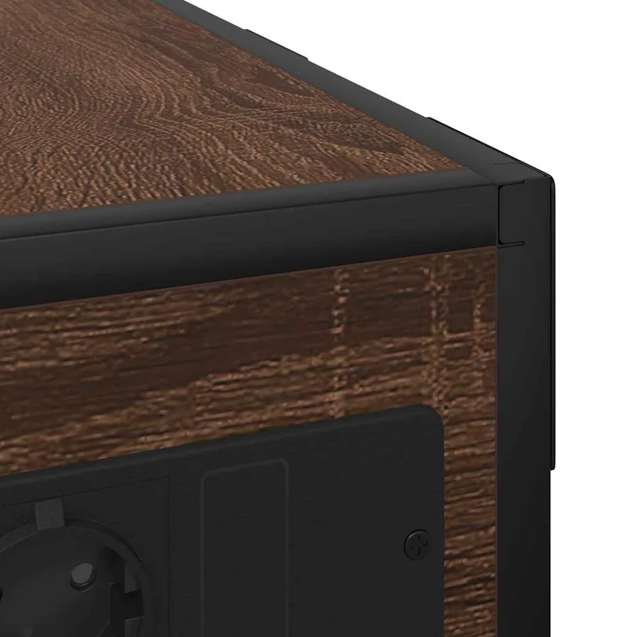 Cabinet de chevet Chêne brun 41,5 x 26 x 60,5 cm - 9
