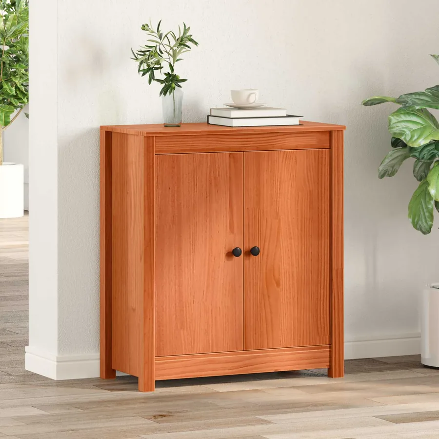 Buffet Brun cire 70 x 35 x 80 cm Pin massif