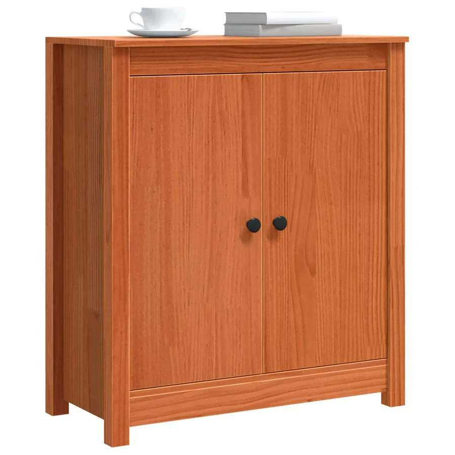 Buffet Brun cire 70 x 35 x 80 cm Pin massif - 3