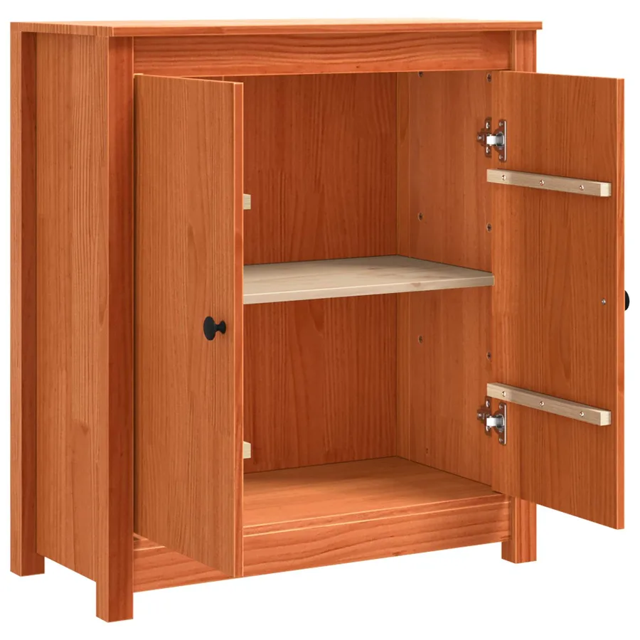 Buffet Brun cire 70 x 35 x 80 cm Pin massif - 5