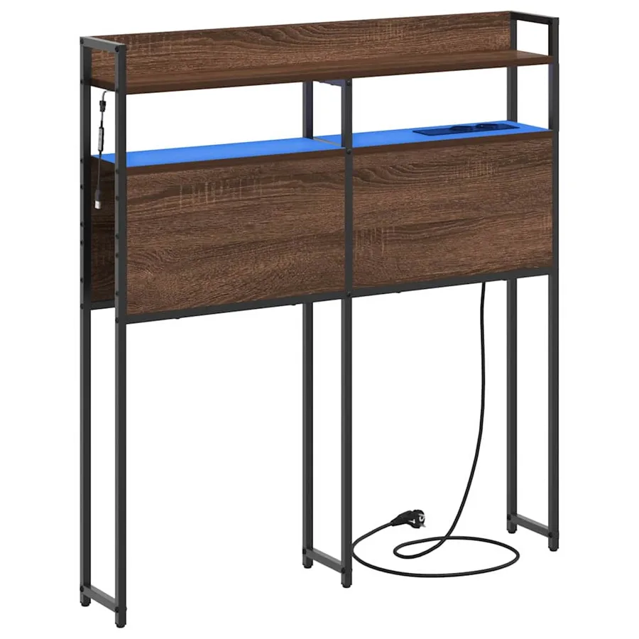 Tête de lit de rangement Chêne marron Bois d'ingénierie - 2