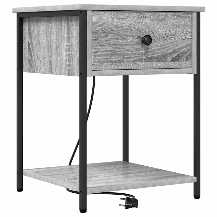 Cabinet de chevet Gris Sonoma 42 x 41 x 56 cm Bois d'ingénierie - 2