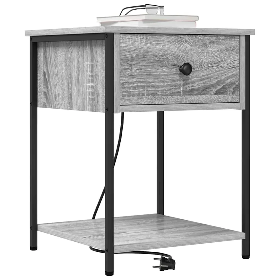 Cabinet de chevet Gris Sonoma 42 x 41 x 56 cm Bois d'ingénierie - 3