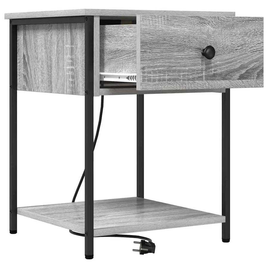 Cabinet de chevet Gris Sonoma 42 x 41 x 56 cm Bois d'ingénierie - 5