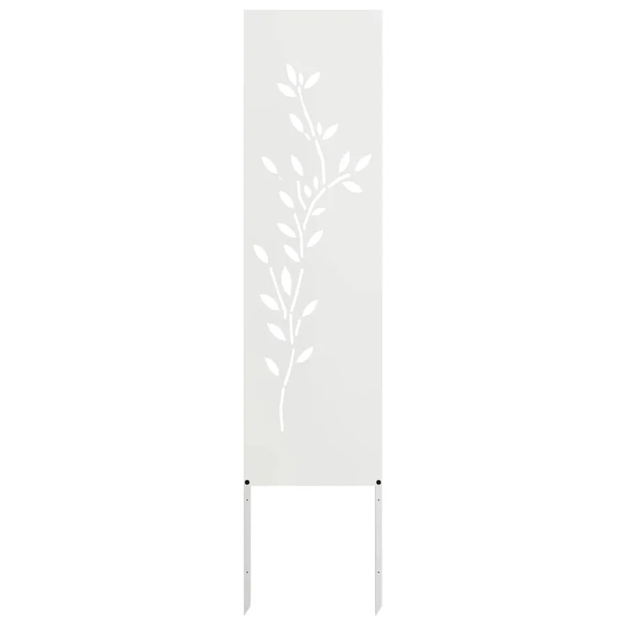 Écran de confidentialité de jardin Floral Blanc 32 x 140 cm - 4