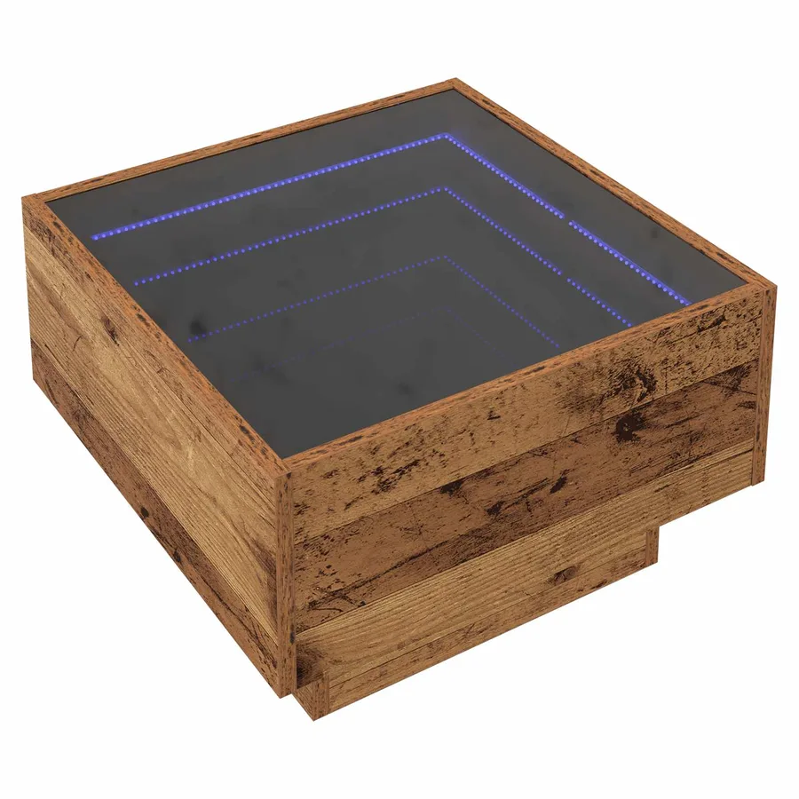 Table basse Bois ancien 50 x 50 x 30 cm Bois d'ingénierie - 2