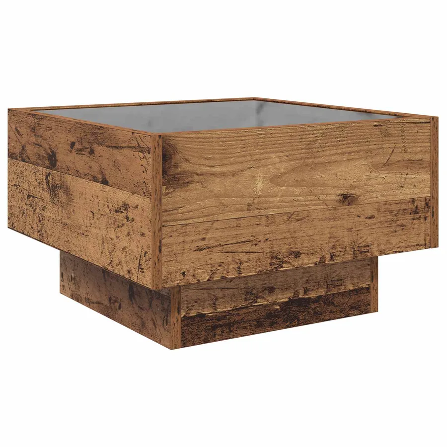 Table basse Bois ancien 50 x 50 x 30 cm Bois d'ingénierie - 6