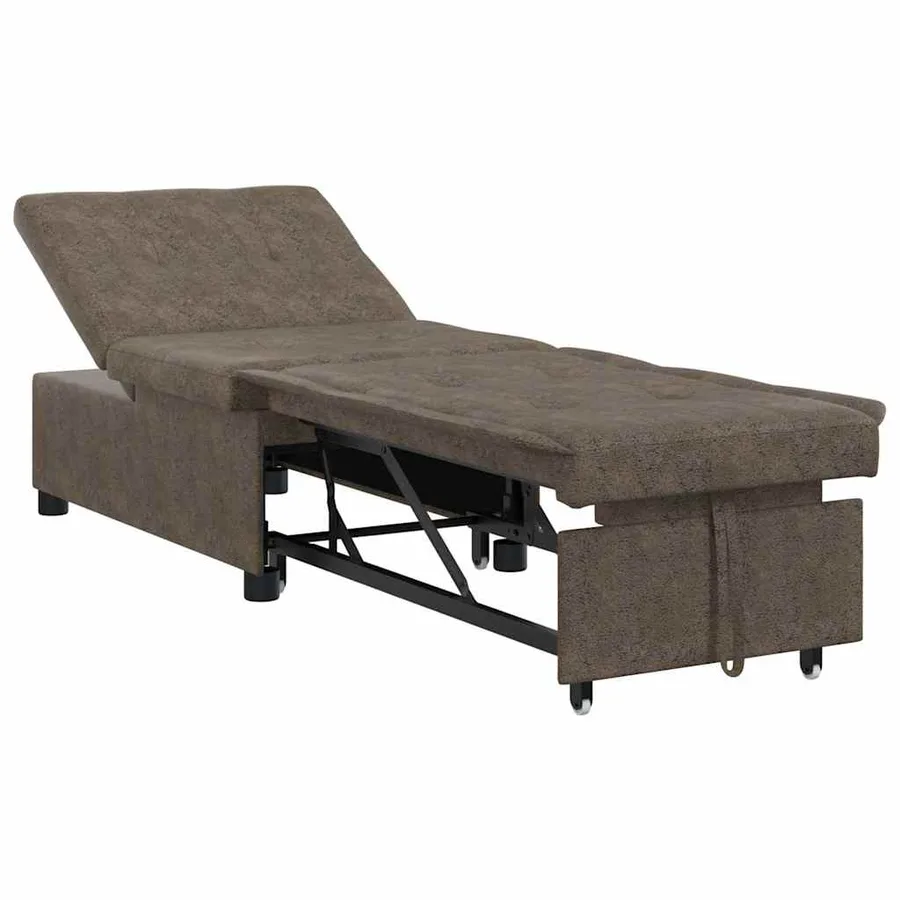 Canapé-Lit Gris foncé 194 x 67 x 82 cm Tissu Huahua - 2