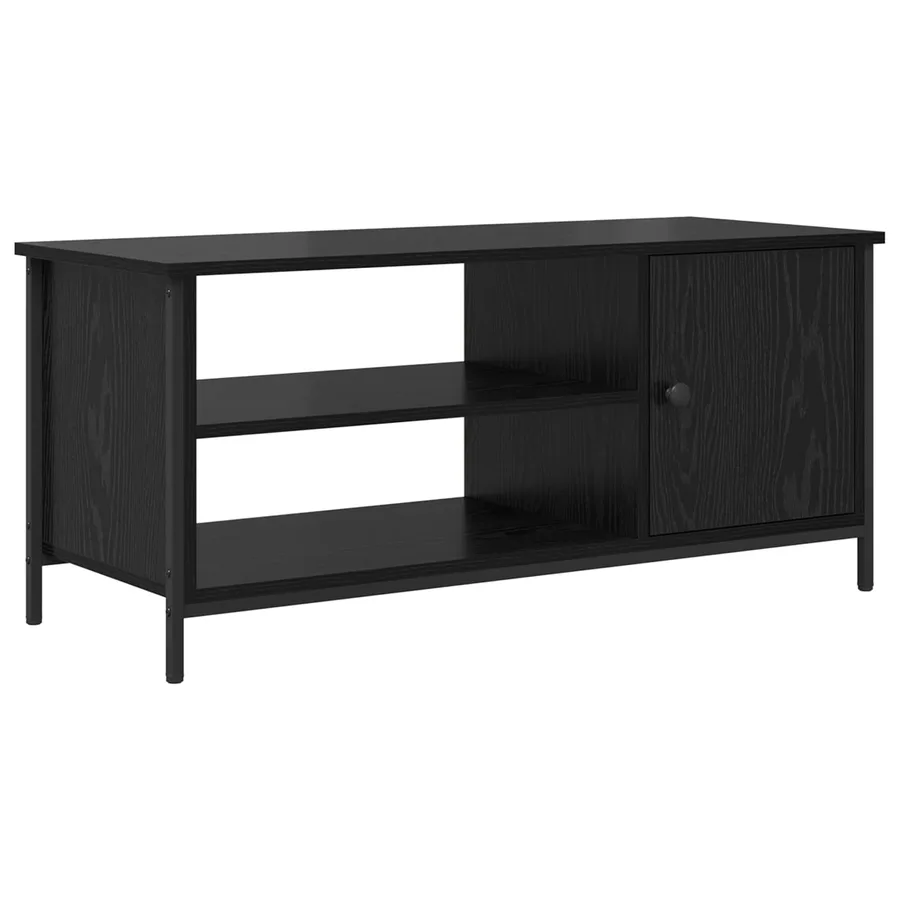 Meuble TV Chêne noir 100 x 40 x 45 cm Bois d'ingénierie - 2