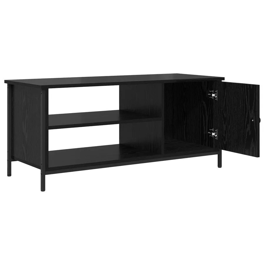 Meuble TV Chêne noir 100 x 40 x 45 cm Bois d'ingénierie - 5