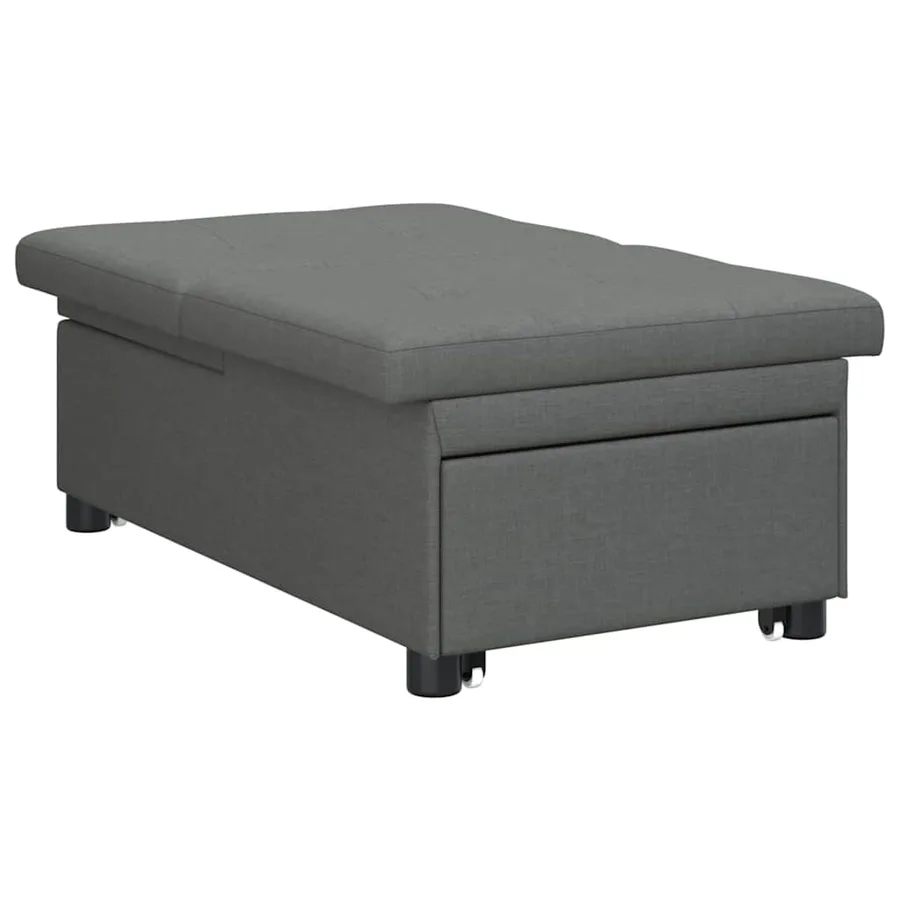Canapé-lit escamotable Gris foncé 194 x 50 x 82 cm tissu - 4