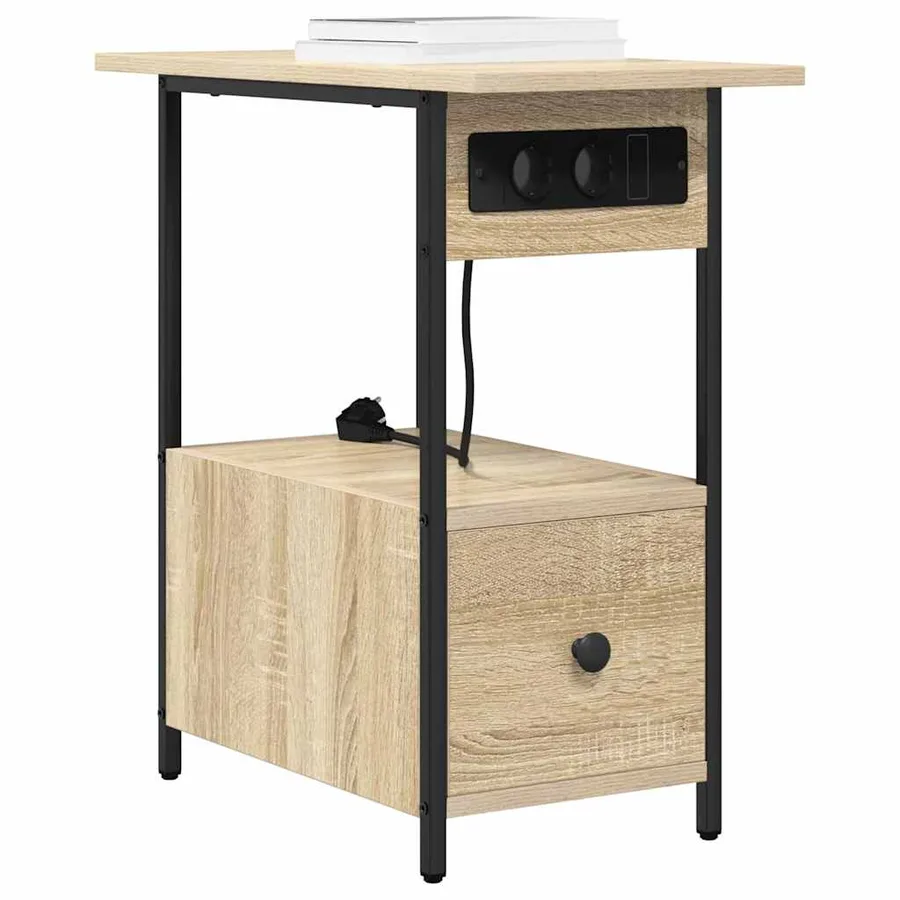 Cabinet de chevet avec tiroir Chêne Sonoma 60 x 30 x 61 cm - 3