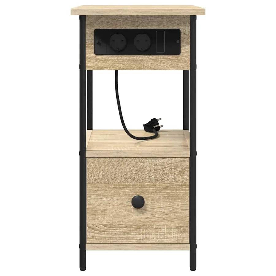 Cabinet de chevet avec tiroir Chêne Sonoma 60 x 30 x 61 cm - 7