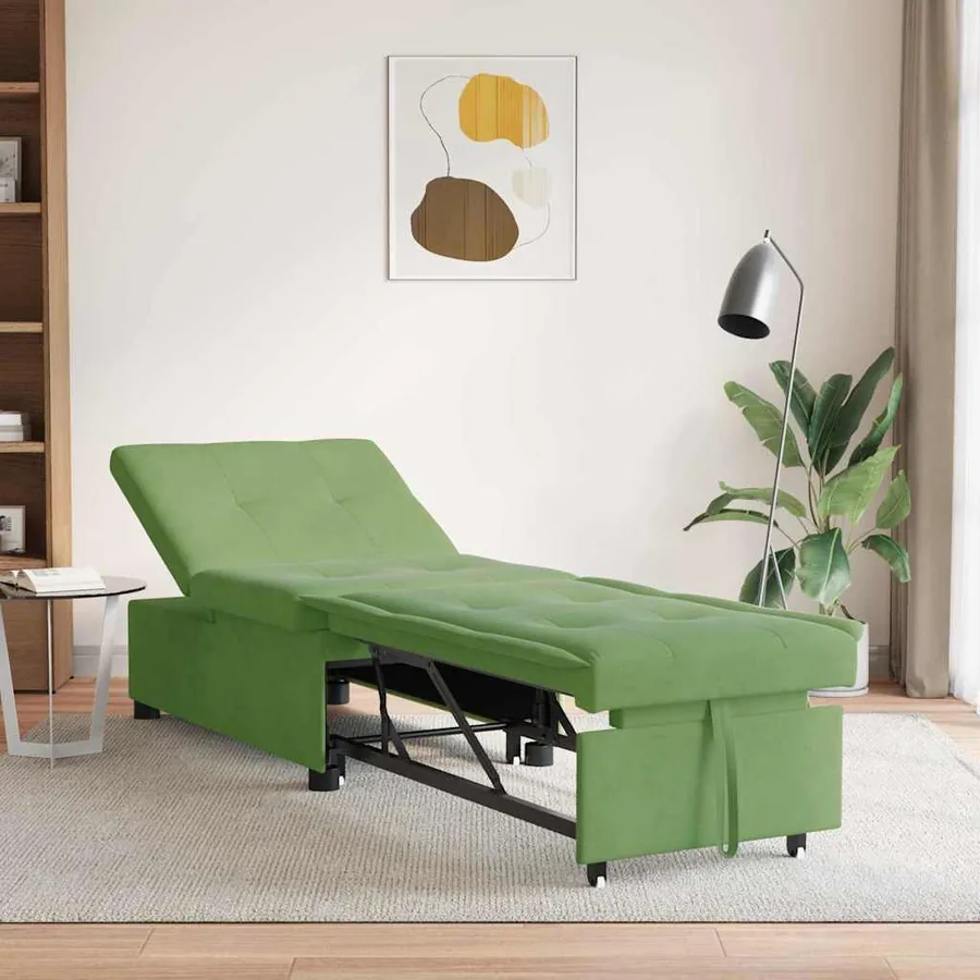 Canapé-Lit Vert clair 194 x 67 x 82 cm Velours