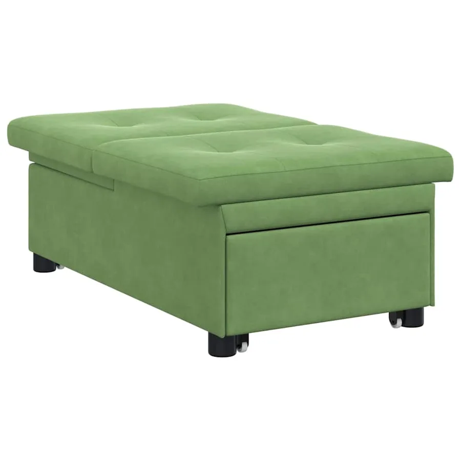 Canapé-Lit Vert clair 194 x 67 x 82 cm Velours - 4