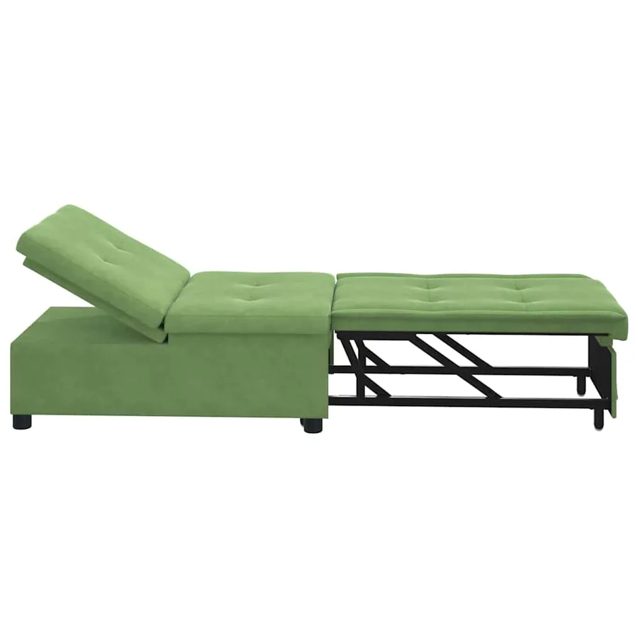 Canapé-Lit Vert clair 194 x 67 x 82 cm Velours - 5