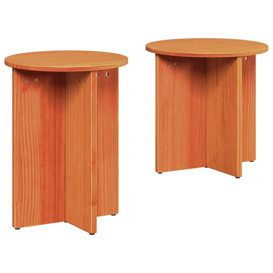 Table basse 2 pcs Brun cire - 2