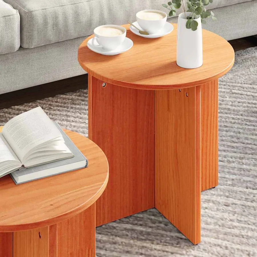 Table basse 2 pcs Brun cire - 4